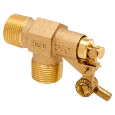 Imagem de Robert Manufacturing Série R400 Bob Red Brass Float Valve, entrada macho NPT de 2,54 cm x saída macho NPT de 2,54 cm (1"), 68,5 gpm a pressão de 85 psi