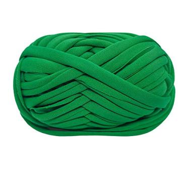 Imagem de Camiseta Fio de Tricô Tecido de Crochê para Mão de Verão Bolsa DIY Cobertor Almofada Projetos de Crochê 100g (#30 Verde Escuro)