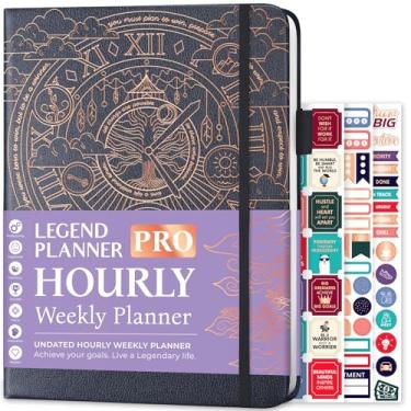 Imagem de Legend Planner Agenda horária PRO - Organizador semanal e diário com horários. Diário de agendas para trabalho e pessoal, A4 (cinza místico)