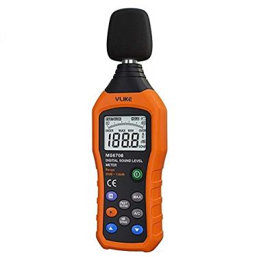 Imagem de VLIKE Medidor de Nível de Ruído, Decibelímetro Digital com Lcd, Medição de Áudio de 30 Db A 130 Db, Medidor de Db com Ponderação de Frequência A e C para Teste de Nível de Som