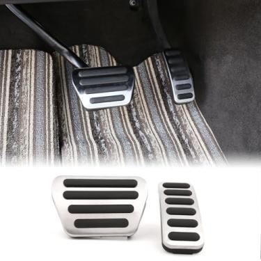 Imagem de Bekantogy Conjunto de pedal de freio do acelerador, capa de pedal de freio a gás antiderrapante, compatível com Range Rover Sport 2013-2020, Discovery 5 2017-2020 Land Rover Defender 90 110 130