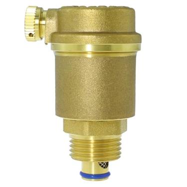 Imagem de Maxmoral Válvula de ventilação de ar automática Válvula de liberação de ar de latão Válvula de alívio de pressão do aquecedor solar de água para sistemas de aquecimento e coletores de aquecimento por