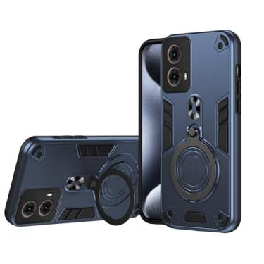 Imagem de Capa de proteção contra quedas compatível com Motorola Moto G85 5G, capa com suporte magnético compatível com Motorola Moto G85 5G XT2427-3 / Moto S50 Neo 5G XT2427-4 capa azul