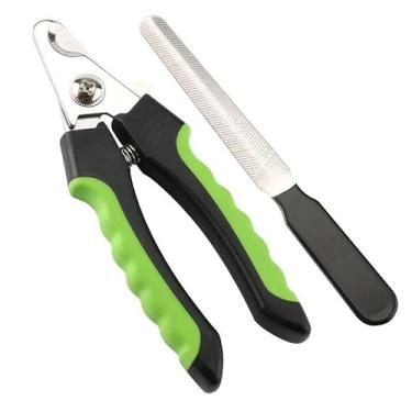 Imagem de Tesoura de unhas para animais de estimação (preta/verde, para cães grandes e médios)