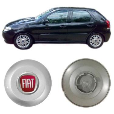 Imagem de 1x Calota Centro Roda Aro 15 Fiat Palio Siena Luxury Prata