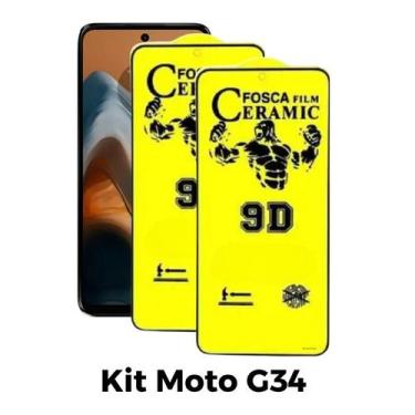 Imagem de Kit 2UN Película Cerâmica Fosca para Motorola Moto G34 - HUANG