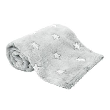 Imagem de Cobertor Mantinha para Bebê Estrelinhas Antialérgico Buba, Cinza