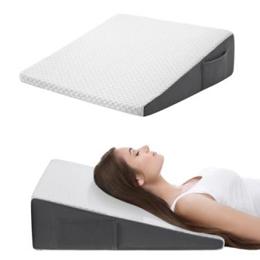 Imagem de Cozymaker Almofada de cama de 19 cm para dormir após a cirurgia, suporte para as costas, elevação das pernas, refluxo ácido gerd, dor no pescoço, ronco, cunha inclinada triangular de espuma