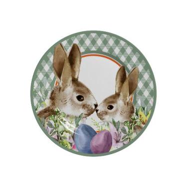 Imagem de Pratos Sobremesa Bunny Alleanza 6 Pçs - Páscoa Coelho