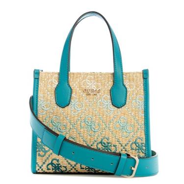 Imagem de GUESS Mini bolsa Silvana com 2 compartimentos, Logotipo azul-petróleo, One Size