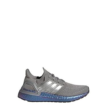 Imagem de Tênis infantil Adidas Ultraboost 20, Dove Grey/Dove Grey/Boost Blue Violet Metallic, 5 Big Kid
