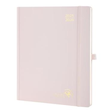 Imagem de POPRUN Agenda 2025-2026, (capa dura grande de 21 x 26 cm), calendário acadêmico (25 de julho a 26 de junho) Livro de compromissos diários semanais e mensais com horários horários, guias mensais, 100