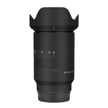 Imagem de Adesivo de lente de câmera antiarranhões para Tamron 28-75 mm F2.8 Di Ill RXD adequado para Sony Mount Camera Coat Wrap película protetora corporal capa protetora F/2.8 28-75 2.8 (couro preto)