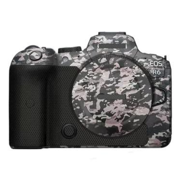 Imagem de Película para câmera R6 para Canon EOS R6 EOSR6 EOSR6 película de vinil antirriscos protetor corporal casaco acessórios de fotografia adesivo (Camuflagem de campo)