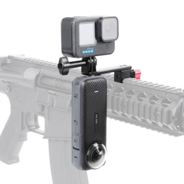 Imagem de SEASKY Aluminum Gun/Airsoft Picatinny Rail Mount Adapter Holder for Gopro Hero 12/11/10/9 DJI Action 4/3/2 Insta360 G03 Sports Camera Accessories Hunting POV/Vlog Wargame (GM01)