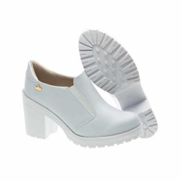 Imagem de Sapato Feminino Botinha Oxford Cano Baixo Salto Tratorado - classek, B