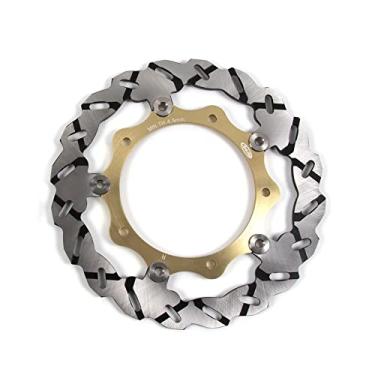 Imagem de 1 peça de disco de freio dianteiro flutuante compatível com Yamaha Xmax 125 YP125R 2006-2013, X-max 250 YP250R 2005-2013, Xmax 250 YP250R SPORT 2011-2012, peças de acessórios de motocicleta douradas