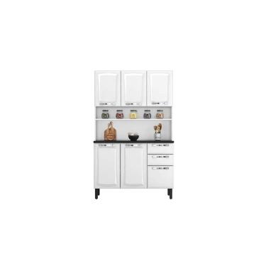 Imagem de Armário Compacto Itatiaia Pratika 120cm 6 Portas 2 Gavetas