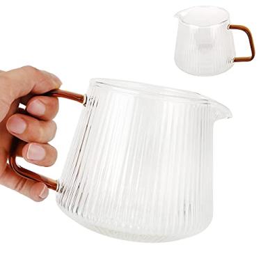 Imagem de ariarly Caneca de café transparente copo de café alto borossilicato transparente copo de chá espesso com alça para cafeteria doméstica (500 ml)