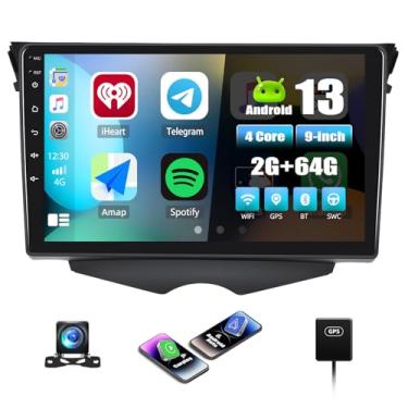 Imagem de OiLiehu 2G + 32G] Android 13 Estéreo de Carro para Hyundai Veloster 2011-2015 com Apple Carplay Sem Fio Android Auto, Rádio de Carro com Tela Sensível Ao Toque Hd de 9 '' com Link de Espelho Wifi Nave