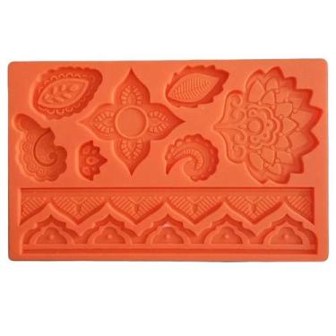 Imagem de Forma De Silicone Flor Folhas Molduras para Decorar - Mix&Variedades