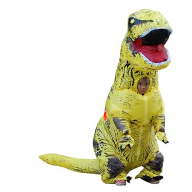 Imagem de Fantasia inflável de dinossauro, estampa transparente T Rex, fantasia inflável leve para o Natal (crianças)