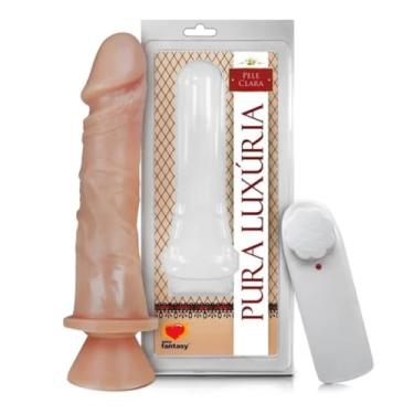 Imagem de Pênis Realístico Com Vibração E Ventosa 18 X 4,4Cm Brinquedo Sexual Orgasmo e Prazer Intenso