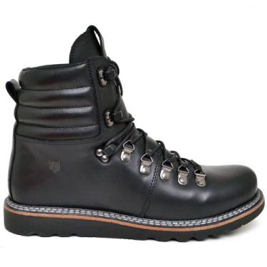 Imagem de Bota Moctoe Coturno em Couro Fóssil Cano Baixo - Ranclafe, Preto, 41