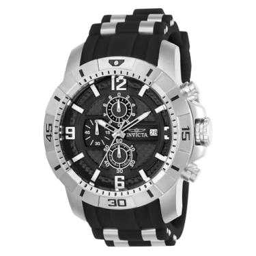 Imagem de Invicta Relógio masculino Pro Diver Quartz com pulseira de aço inoxidável, preto, 26 (modelo: 24962)