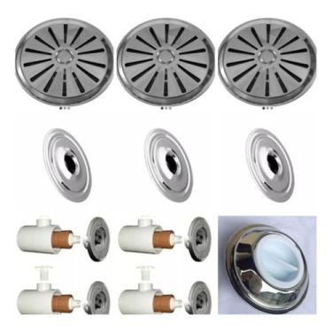 Imagem de Kit Ralo E Dispositivos Inox Encaixe Cano De 50mm - RR PISCINAS