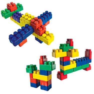 Imagem de 500 Peças Brinquedo Blocos de Montar Pedagogico Infantil Rodinhas Educação Criatividade e Diversão