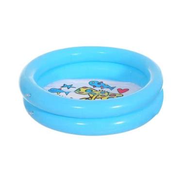 Imagem de Piscina Inflável Infantil 65x65cm - Banheira Redonda para Bebês e Cria