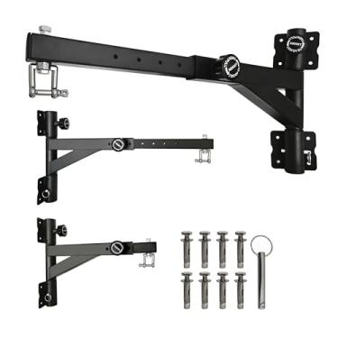 Imagem de LTSEAME Gancho de saco de pancadas resistente, gancho de saco de pancadas montado na parede, suporte de saco de pancadas de comprimento ajustável, adequado para academia doméstica interna e externa