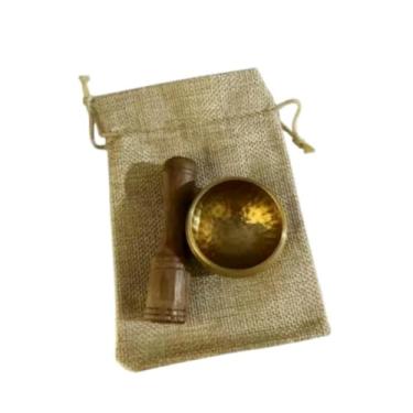 Imagem de Colaxi Tigelas tibetanas tigelas de meditação tigela portátil com bastão de madeira robusta, Type B