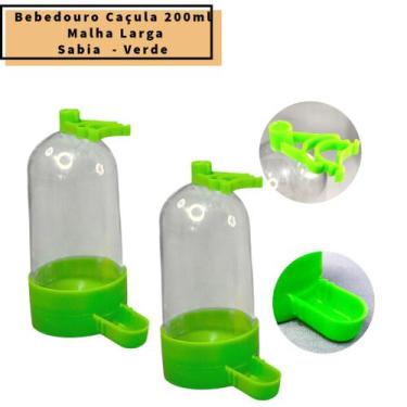 Imagem de 2 Bebedouros Automatico 270ml Sabia Malha Larga - Gaiolas Viveiros Pas