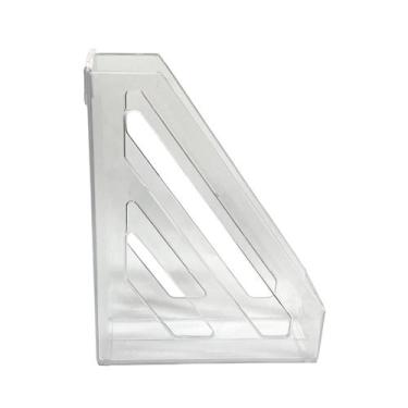 Imagem de Porta revista vertical organizador Acrinil Cristal transparente