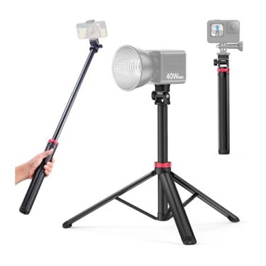 Imagem de Tripé/Suporte de Luz Portátil Ulanzi Rosca 1/4" Preto, Ajuste de 180°, Compatível com Câmeras, LED e Acessórios para Foto e Vídeo