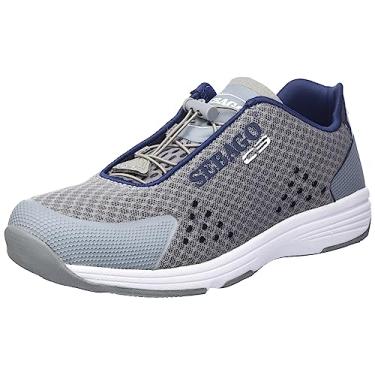Imagem de Sebago Cyphon Sea Sport Tênis feminino de cano baixo com tecnologia de drenagem de água, Cinza, azul-marinho, 38