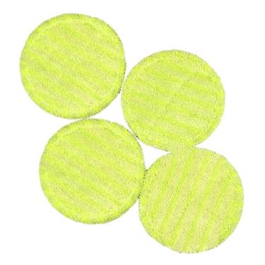 Imagem de WeiLaiKeQi 4 peças MOP rotativo MOP SUBSTITUIÇÃO MOP SUBSTITUIÇÃO DA CABEÇa, FORMA ROLONHA, LAVABILIÁRIA DA MÁQUINA, Limpeza fácil para limpeza de piso MOP PADS, Verde