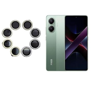 Imagem de Combo (02 PCS) Película Câmera Strass Diamonte Para Xioami Poco X7 Pro (PRATA)