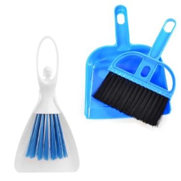 Imagem de PINVNBY Mini Hand Broom and Dustpan Sand Scooper Set Cage Cleaner for Guinea Pigs, Cats, Hedgehogs, Hamsters, Chinchillas, Rabbits, Reptiles, and Other Small Animals 2 Pack
