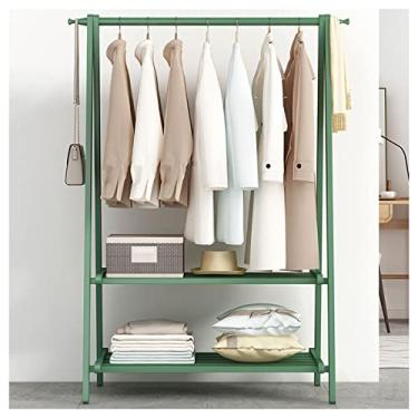 Imagem de Arara de roupas, rack portátil para pendurar trilho de roupas cabide independente para corredor quarto loja de varejo/marrom/66 cm