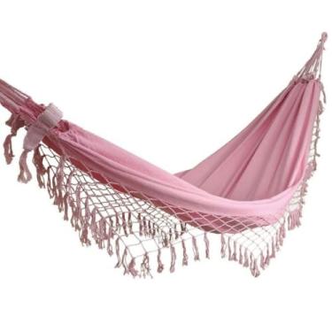 Imagem de Rede Dormir 3,50 Metros Gigante Casal Preço Fábrica (ROSA-BEBE-REDE)