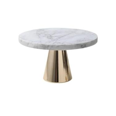 Imagem de Suporte para Bolo Prato de bolo de mármore, display de armazenamento, suporte para cupcake, joias simples, sobremesa para aniversário, formatura, festa de chá Suporte para Sobremesa