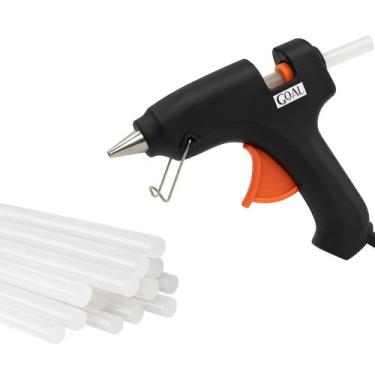Imagem de Pistola De Cola Quente Grande 40W Bivolt 110/220V Com 10 Bastões De Co