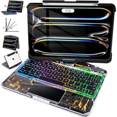 Imagem de Capa com Teclado Mágico e Mouse para Tablet para iPad 10ª Geração 10,9 polegadas (2022) e iPad 11ª (A16, 2025) – Capa Magnética com Teclado e Painel Multi-Touch