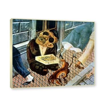 Imagem de NHLDZYH Moldura dourada champanhe. Arte em tela Otto Dix (vendedor em lote), reproduções de pinturas famosas, arte de parede classicismo para sala de estar quarto decoração de casa. 60 x 72 cm-23,6 x