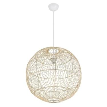 Imagem de Oikos - Luminária de Teto Circular de Palha Rattan Boho 50cm