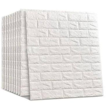 Imagem de 10 Painel Tijolinho 3D Revestimento De Parede Autocolante