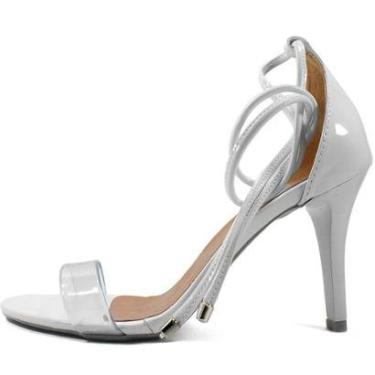 Imagem de Sandália Zhaceci com Transparência e de Amarrar Branca-Feminino